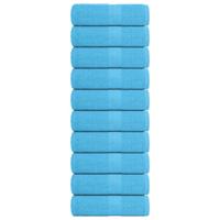 Gastendoekjes 10 st 30x50 cm 360 g/m 100% katoen turquoise - thumbnail