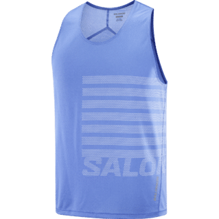 Salomon Sense aero singlet gfx heren - BLAUW - Heren