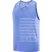 Salomon Sense aero singlet gfx heren - BLAUW - Heren