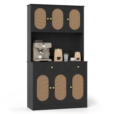 Opbergkast Dressoir Met Glazen Deuren Vrijstaand Dressoir In Boheemse Stijl