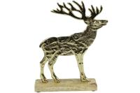 Countryfield hert op standaard 24 cm goud metaal Countryfield hert op standaard 24 cm goud metaal