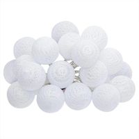 Atmosphera LED slinger 20 bollen D6 cm wit 4 meter - thumbnail