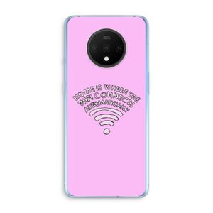 Home Is Where The Wifi Is: OnePlus 7T Transparant Hoesje