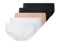 esmara 5 mini slips (S (36/38), Zwart/beige/wit)