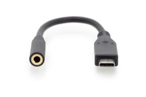 Digitus Audio Adapterkabel [1x USB-C stekker - 1x Jackplug female 3,5 mm] AK-300321-002-S Flexibel