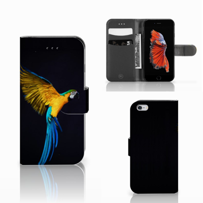 Apple iPhone 6 | 6s | Telefoonhoesje | Met pasjeshouder | Papegaai