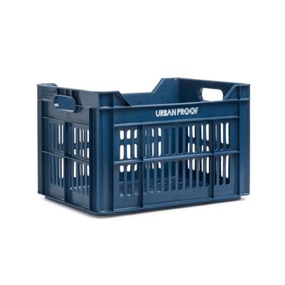 Urbanproof Fietskrat recycled 30 liter polypropyleen donkerblauw
