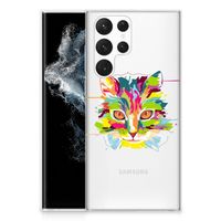 Samsung Galaxy S22 Ultra Telefoonhoesje met Naam Cat Color - thumbnail