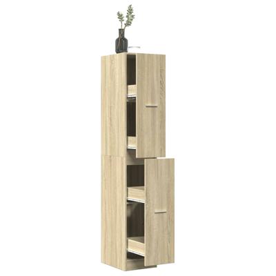 Apothekerskast 30x41x174,5 cm bewerkt hout sonoma eikenkleurig