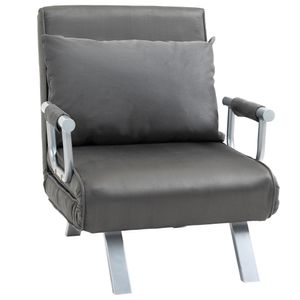 HOMCOM slaapbank met armleuningen slaapfauteuil logeerbed opklapbed chaise longue | Aosom Netherlands