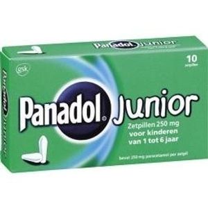 Panadol Junior 250 mg (10 Zetpillen)