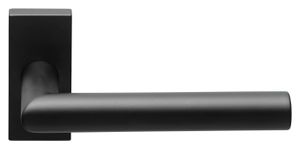 Deurkruk BASICS LB2-19Q32 dubbel geveerd op rechthoekige rozet - mat zwart