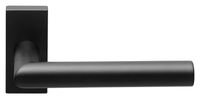 Deurkruk BASICS LB2-19Q32 dubbel geveerd op rechthoekige rozet - mat zwart - thumbnail