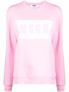 MSGM sweat à logo imprimé - Rose