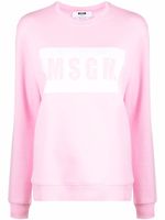 MSGM sweat à logo imprimé - Rose