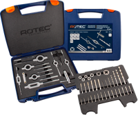 Rotec 900.2020K | Handtap- en snijplaatset | metrisch | in ABS-koffer | 45-dlg. - 900.2020K