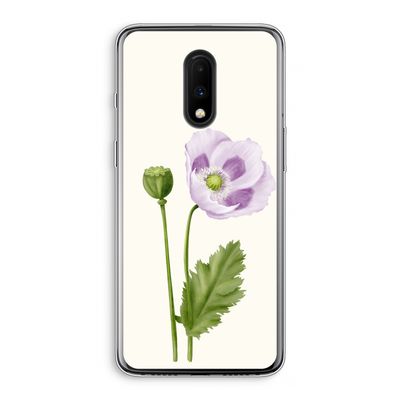 Purple poppy: OnePlus 7 Transparant Hoesje