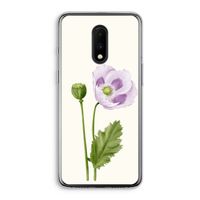 Purple poppy: OnePlus 7 Transparant Hoesje
