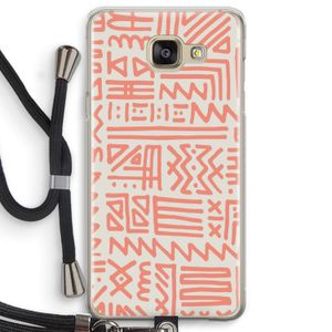 Marrakech Pink: Samsung Galaxy A5 (2016) Transparant Hoesje met koord