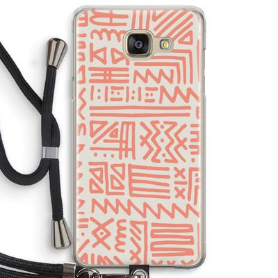 Marrakech Pink: Samsung Galaxy A5 (2016) Transparant Hoesje met koord