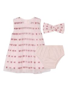 Michael Kors Kids robe évasée à détails pailletés - Rose