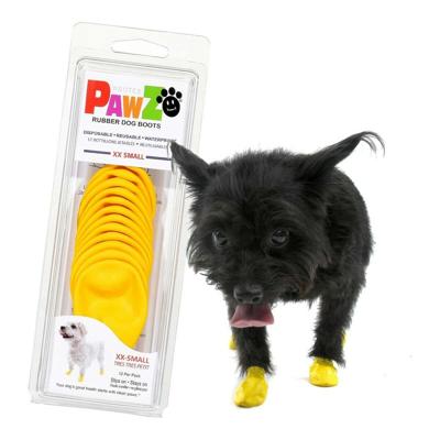Schoenen Pawz Hond 12 Stuks Geel Maat XXS