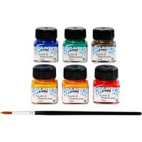 Creativ Company Glas- en porseleinverf, diverse kleuren, 6x20 ml/ 1 doos