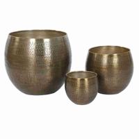 Pottenset Home ESPRIT Gouden Aluminium 47 x 47 x 40,5 cm