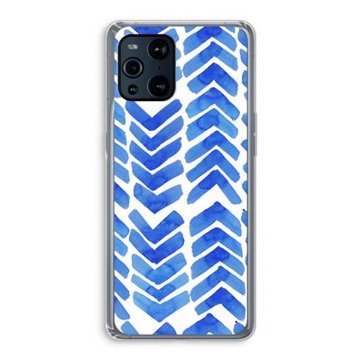 Blauwe pijlen: Oppo Find X3 Pro Transparant Hoesje