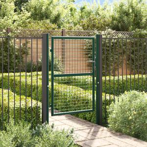 VidaXL Poort 100x125 cm staal groen