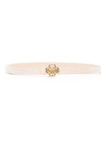 Maje Clover-buckle leather belt - Tons neutres