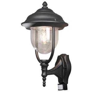 KonstSmide Klassieke muurlampParma zwart met bewegingsmelder - 7235-750
