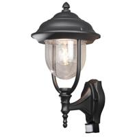 KonstSmide Klassieke muurlampParma zwart met bewegingsmelder - 7235-750