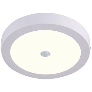 LED Downlight - Facto Dury - PIR Bewegingssensor 360° + Dag en Nacht Sensor - 18W - Natuurlijk Wit 4000K - Opbouw - Rond