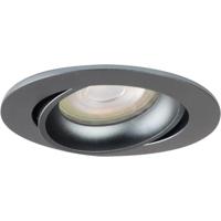 Spot Armatuur GU10 - Pragmi Apex Pro - GU10 Inbouwspot - Rond - Gunmetal - Aluminium - Kantelbaar - Ø82mm