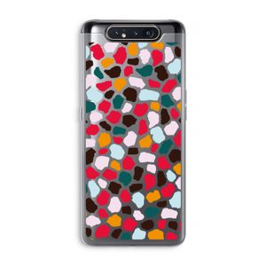 Colored Giraffe: Samsung Galaxy A80 Transparant Hoesje