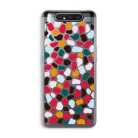 Colored Giraffe: Samsung Galaxy A80 Transparant Hoesje