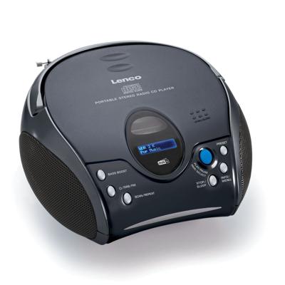 LENCO SCD-24DAB BK - Draagbare DAB+ radio met CD-speler en Bluetooth®, zwart