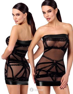 * NOIR handmade Bondesque Off-Shoulder Mini Dress, F359