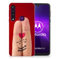 Motorola One Macro | Sillicone Back Cover | Liefde - Origineel Romantisch Cadeau