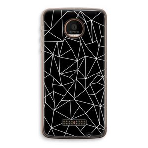 Geometrische lijnen wit: Motorola Moto Z Force Transparant Hoesje