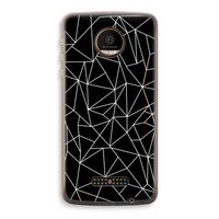 Geometrische lijnen wit: Motorola Moto Z Force Transparant Hoesje