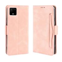 Voor Google pixel 4 XL portemonnee stijl huid voelen kalf patroon lederen draagtas met aparte kaartsleuf (roze)