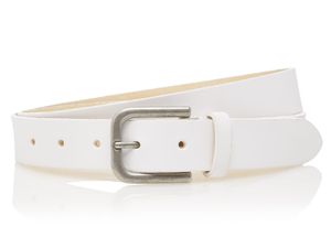 Timbelt Fashion Leren Riem 3 cm Wit