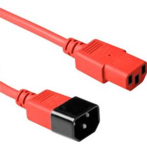 ACT Netsnoer C13 - C14 rood 5 m