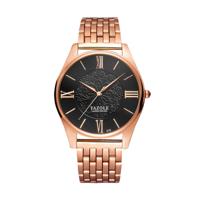 YAZOLE 376 mannen Fashion Business stalen band Band Quartz Wrist Watch (zwart)