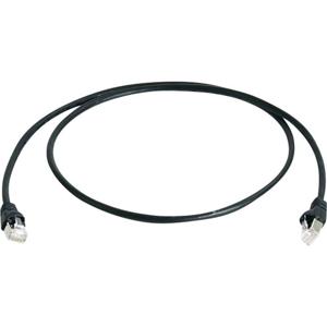 Telegärtner 100007969 RJ45 Netwerkkabel, patchkabel CAT 6A S/FTP 0.50 m Zwart Vlambestendig, Halogeenvrij, UL gecertificeerd 1 stuk(s)