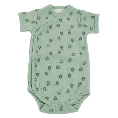 Lodger overslagromper korte mouw Nomad Rib Silt Green-74