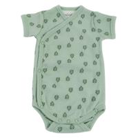 Lodger overslagromper korte mouw Nomad Rib Silt Green-80