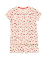 HEMA Kinder Shortama Bloem Gebroken Wit (gebroken wit)